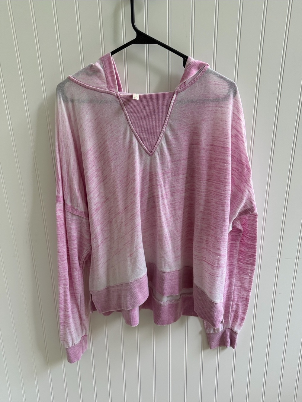(123)FP Movement by Free People Heathered Pink Hooded Pullover